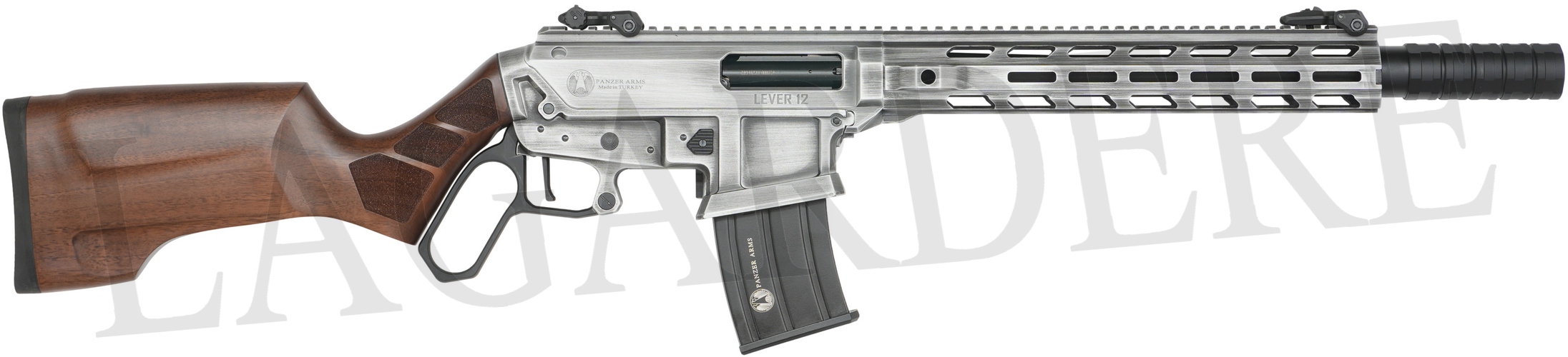 PANZER ARMS USA LEVER12 GREY WOOD 18.5"