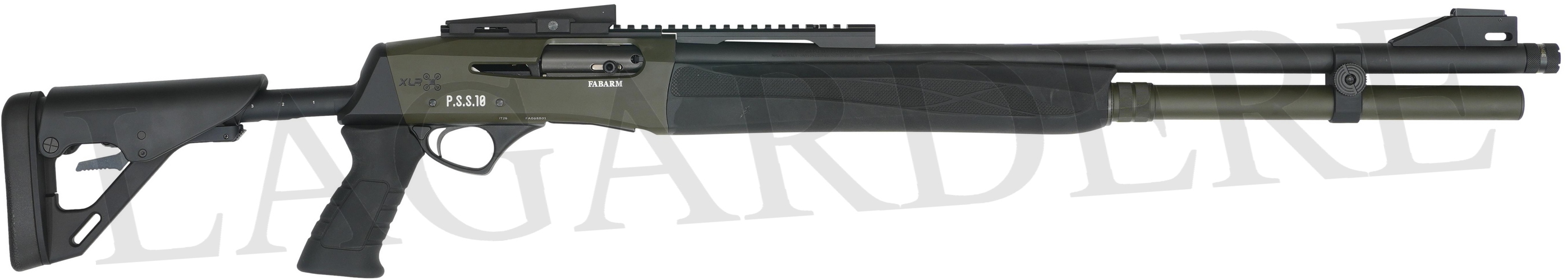 FABARM P.S.S.10 ANTI DRONE TELESCOPIC MIL SPEC GREEN 25"(FUSIL SEMI-AUTO MILITAIRE CANON LISSE)