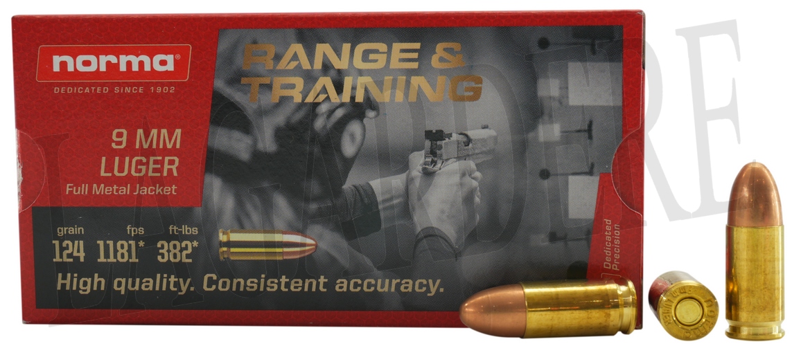 NORMA RANGE & TRAINING FMJ 124 GRS