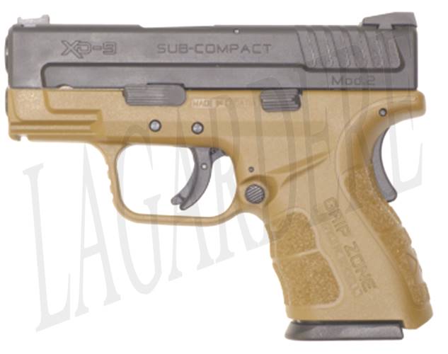 SPRINGFIELD XD9 SUB-COMPACT TAN