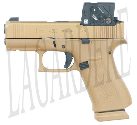 GLOCK 43X FS RAIL MOS COYOTE COMBO COA(PISTOLET)